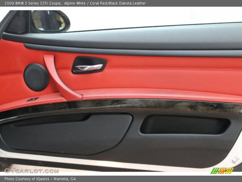Alpine White / Coral Red/Black Dakota Leather 2009 BMW 3 Series 335i Coupe