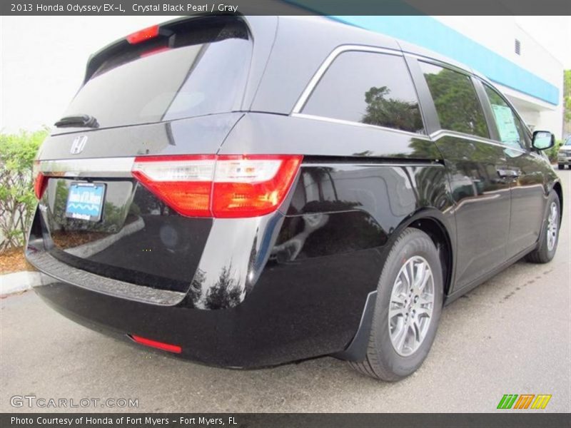 Crystal Black Pearl / Gray 2013 Honda Odyssey EX-L