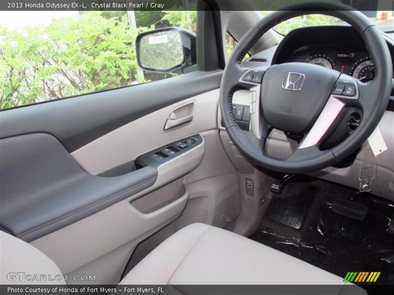 Crystal Black Pearl / Gray 2013 Honda Odyssey EX-L