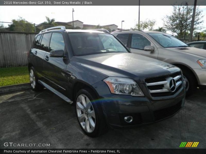 Steel Grey Metallic / Black 2010 Mercedes-Benz GLK 350