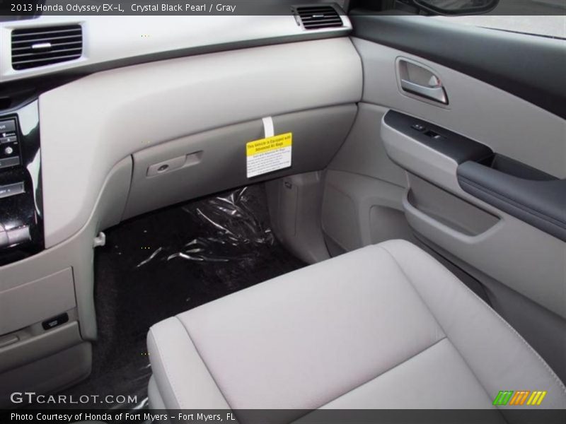 Crystal Black Pearl / Gray 2013 Honda Odyssey EX-L