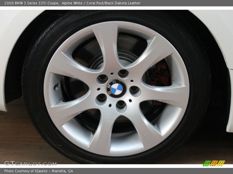 Alpine White / Coral Red/Black Dakota Leather 2009 BMW 3 Series 335i Coupe
