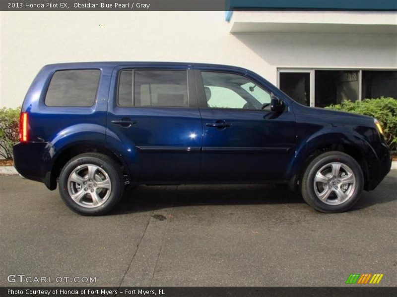 Obsidian Blue Pearl / Gray 2013 Honda Pilot EX