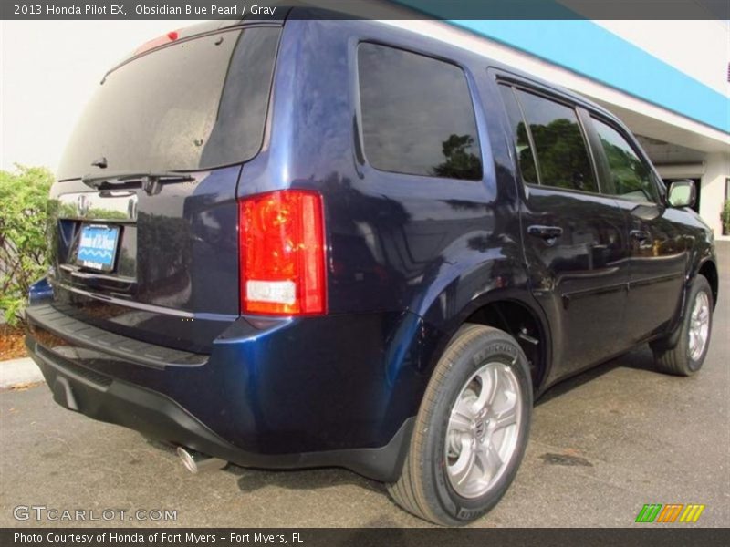 Obsidian Blue Pearl / Gray 2013 Honda Pilot EX