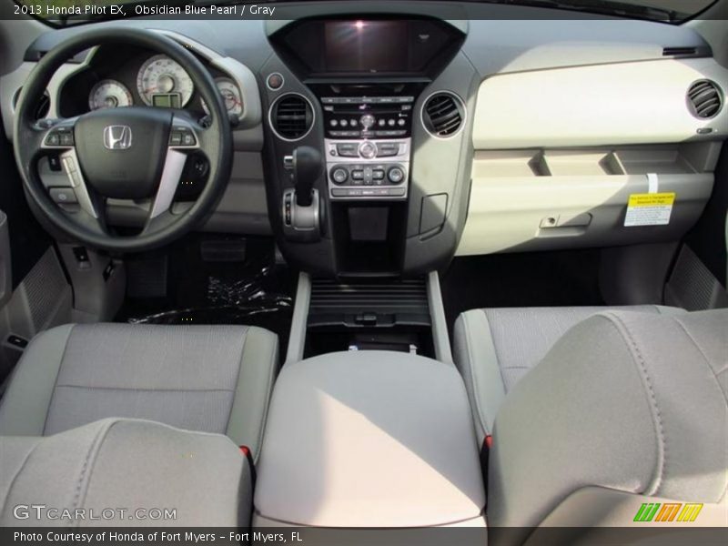 Obsidian Blue Pearl / Gray 2013 Honda Pilot EX