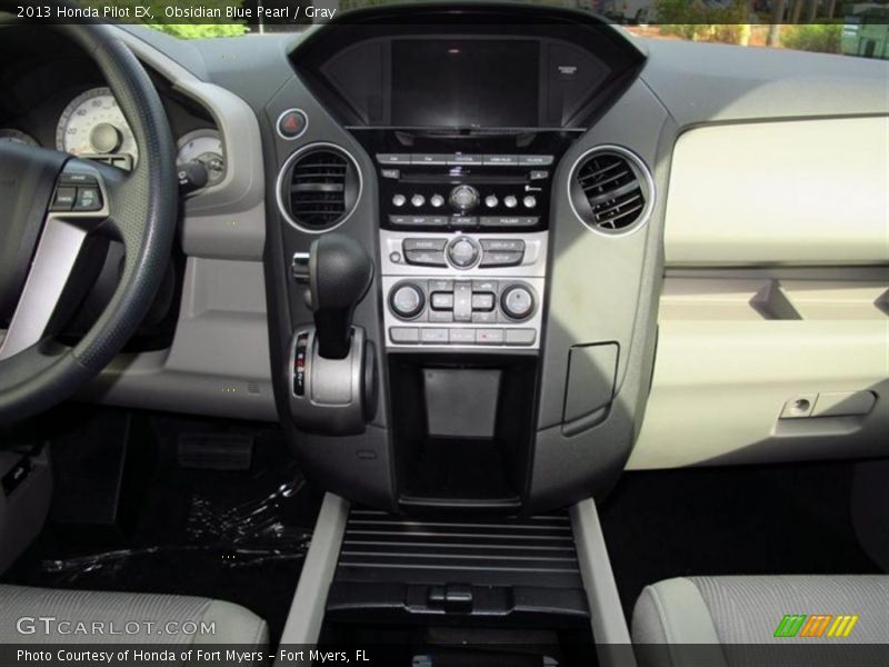 Obsidian Blue Pearl / Gray 2013 Honda Pilot EX