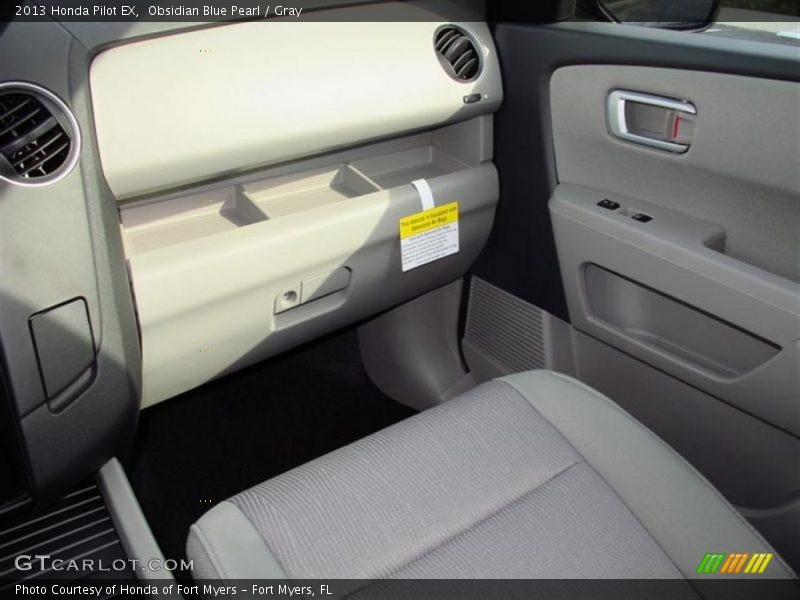 Obsidian Blue Pearl / Gray 2013 Honda Pilot EX