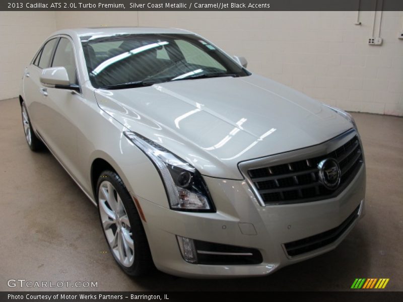 Silver Coast Metallic / Caramel/Jet Black Accents 2013 Cadillac ATS 2.0L Turbo Premium