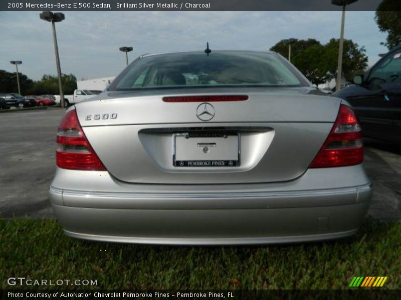 Brilliant Silver Metallic / Charcoal 2005 Mercedes-Benz E 500 Sedan
