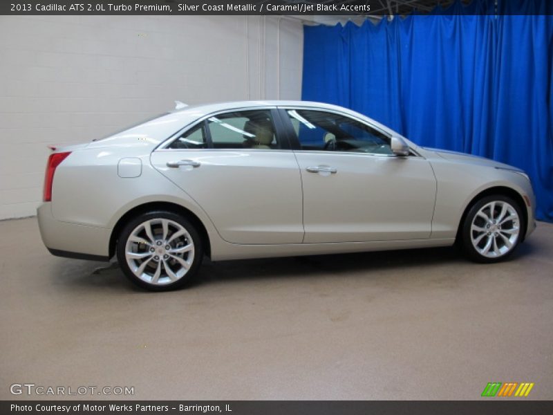 Silver Coast Metallic / Caramel/Jet Black Accents 2013 Cadillac ATS 2.0L Turbo Premium