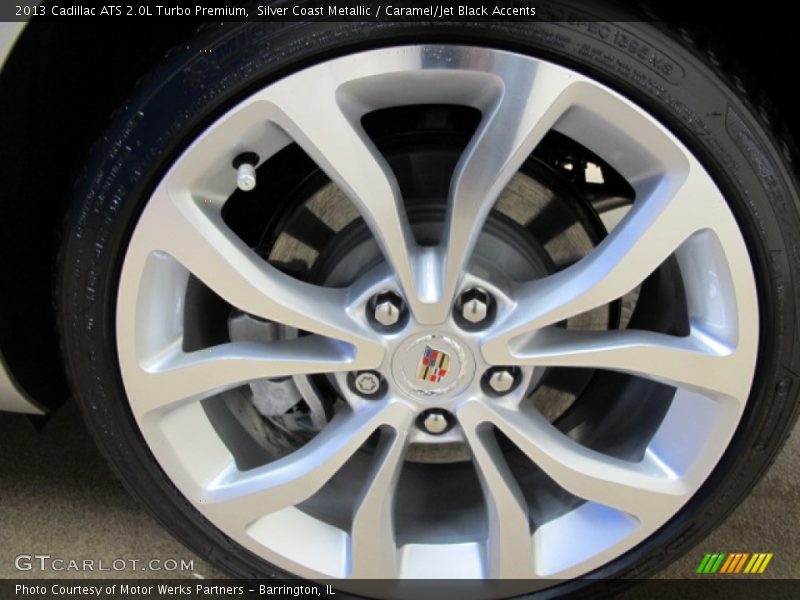 Silver Coast Metallic / Caramel/Jet Black Accents 2013 Cadillac ATS 2.0L Turbo Premium