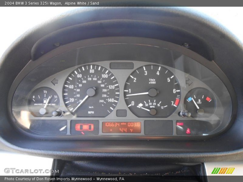  2004 3 Series 325i Wagon 325i Wagon Gauges