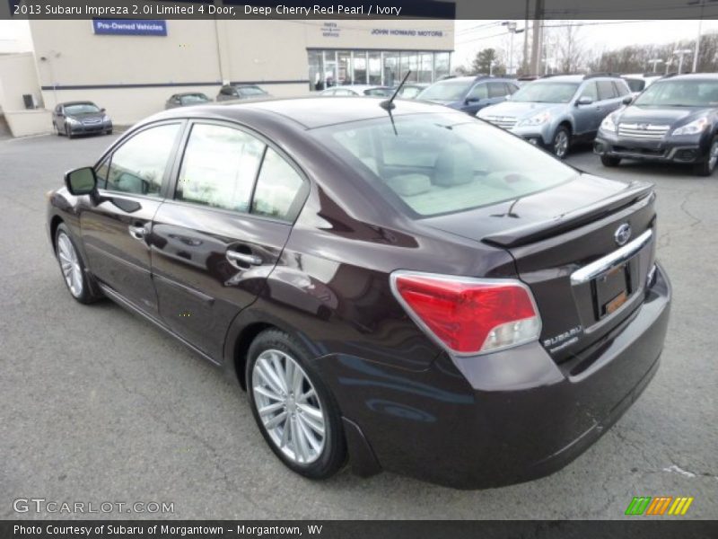 Deep Cherry Red Pearl / Ivory 2013 Subaru Impreza 2.0i Limited 4 Door