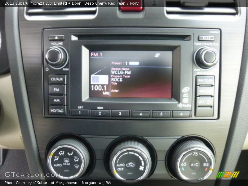 Controls of 2013 Impreza 2.0i Limited 4 Door