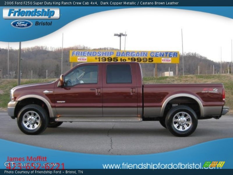 Dark Copper Metallic / Castano Brown Leather 2006 Ford F250 Super Duty King Ranch Crew Cab 4x4