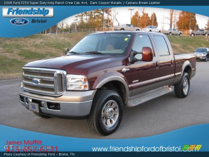 Dark Copper Metallic / Castano Brown Leather 2006 Ford F250 Super Duty King Ranch Crew Cab 4x4