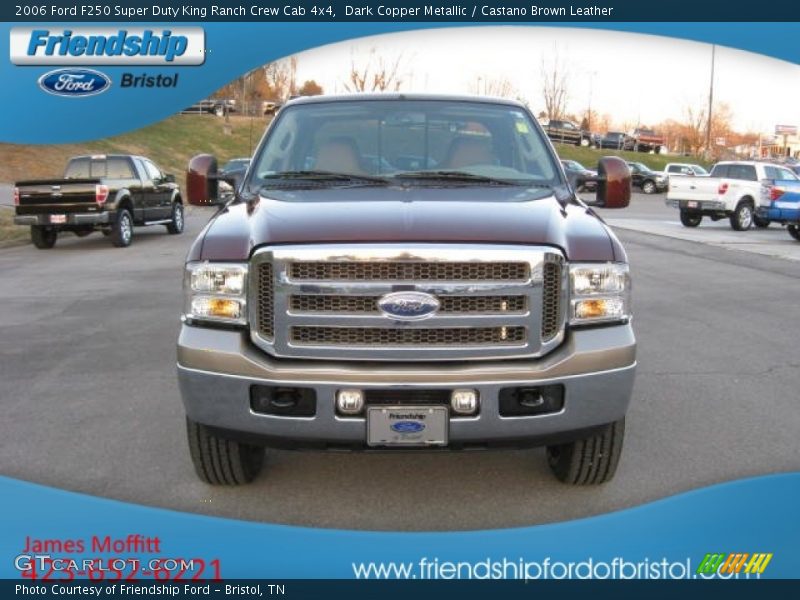 Dark Copper Metallic / Castano Brown Leather 2006 Ford F250 Super Duty King Ranch Crew Cab 4x4