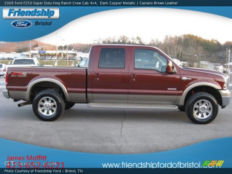 Dark Copper Metallic / Castano Brown Leather 2006 Ford F250 Super Duty King Ranch Crew Cab 4x4