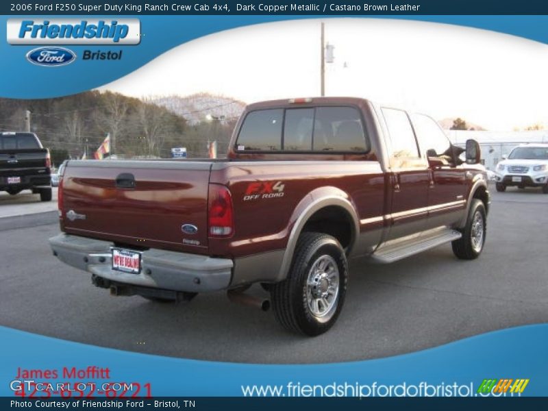 Dark Copper Metallic / Castano Brown Leather 2006 Ford F250 Super Duty King Ranch Crew Cab 4x4
