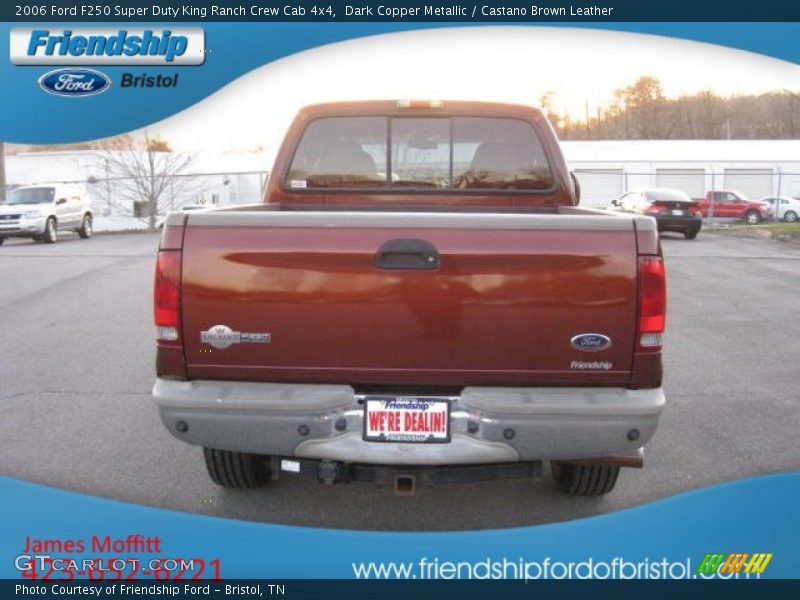 Dark Copper Metallic / Castano Brown Leather 2006 Ford F250 Super Duty King Ranch Crew Cab 4x4
