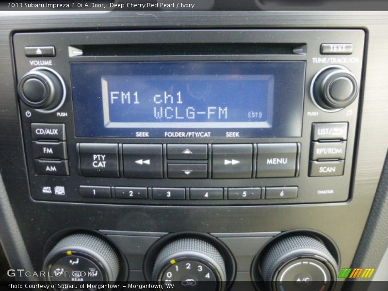 Audio System of 2013 Impreza 2.0i 4 Door