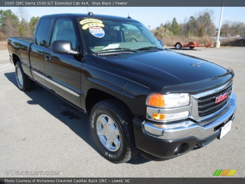 Onyx Black / Pewter 2005 GMC Sierra 1500 SLT Extended Cab 4x4