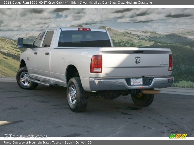 Bright Silver Metallic / Dark Slate Gray/Medium Graystone 2011 Dodge Ram 3500 HD ST Crew Cab 4x4
