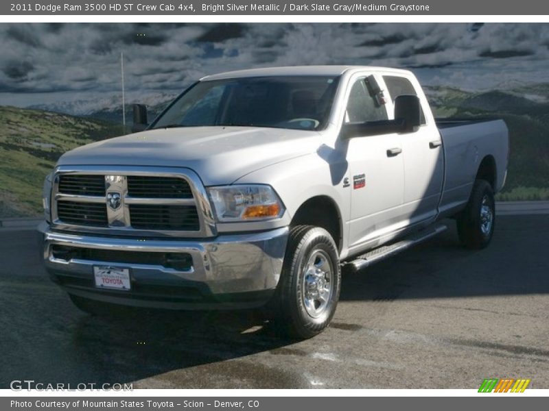 Bright Silver Metallic / Dark Slate Gray/Medium Graystone 2011 Dodge Ram 3500 HD ST Crew Cab 4x4