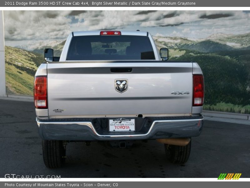 Bright Silver Metallic / Dark Slate Gray/Medium Graystone 2011 Dodge Ram 3500 HD ST Crew Cab 4x4