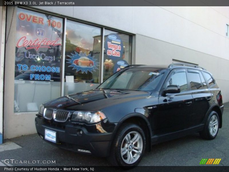 Jet Black / Terracotta 2005 BMW X3 3.0i