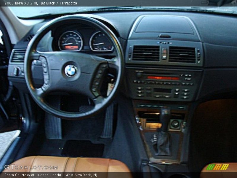 Jet Black / Terracotta 2005 BMW X3 3.0i