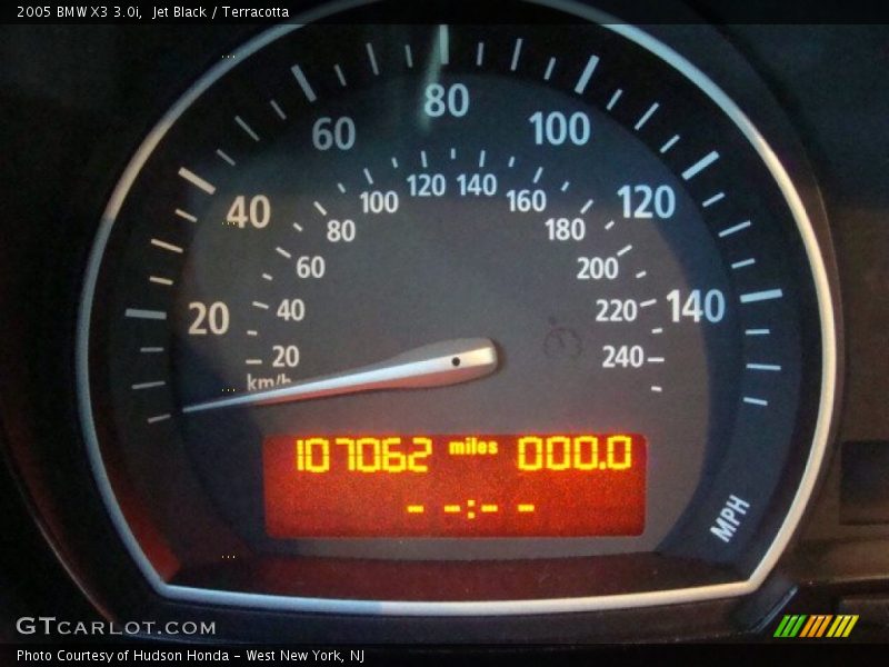 Jet Black / Terracotta 2005 BMW X3 3.0i