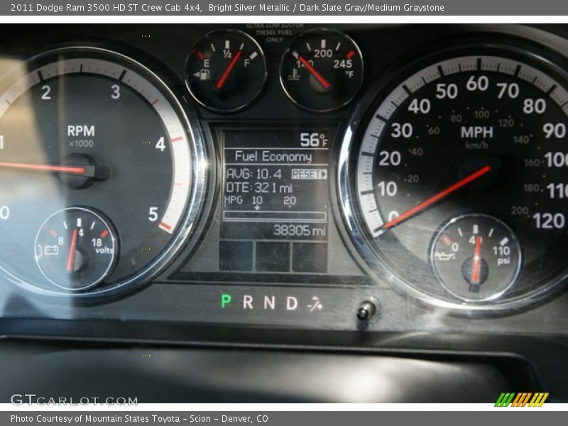 Bright Silver Metallic / Dark Slate Gray/Medium Graystone 2011 Dodge Ram 3500 HD ST Crew Cab 4x4