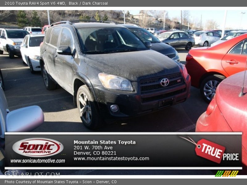 Black / Dark Charcoal 2010 Toyota RAV4 Sport V6 4WD