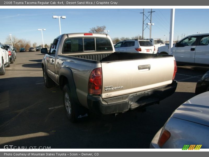 Desert Sand Mica / Graphite Gray 2008 Toyota Tacoma Regular Cab 4x4