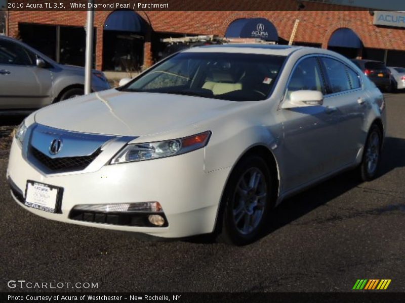White Diamond Pearl / Parchment 2010 Acura TL 3.5