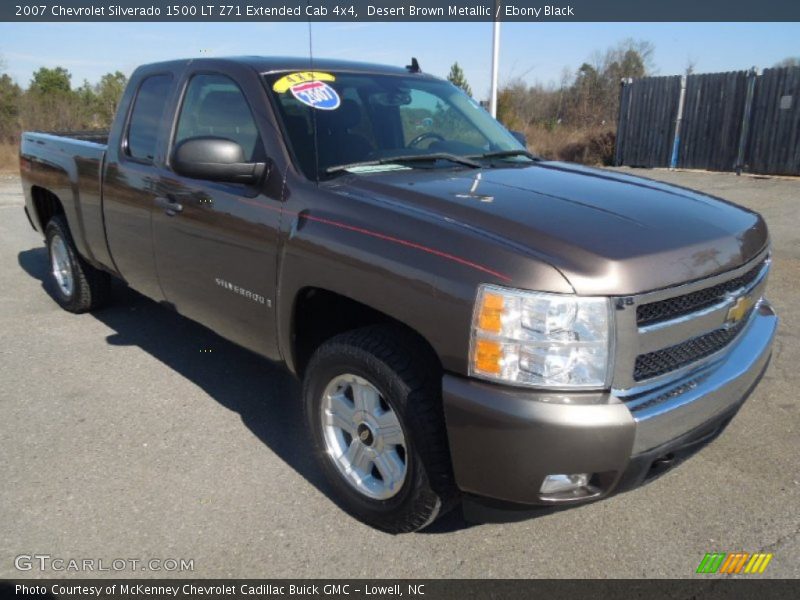 Desert Brown Metallic / Ebony Black 2007 Chevrolet Silverado 1500 LT Z71 Extended Cab 4x4
