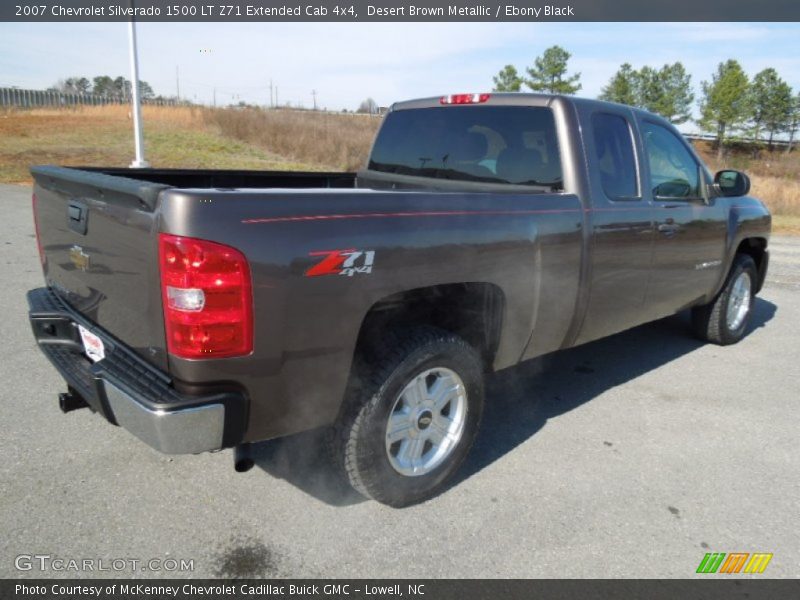 Desert Brown Metallic / Ebony Black 2007 Chevrolet Silverado 1500 LT Z71 Extended Cab 4x4