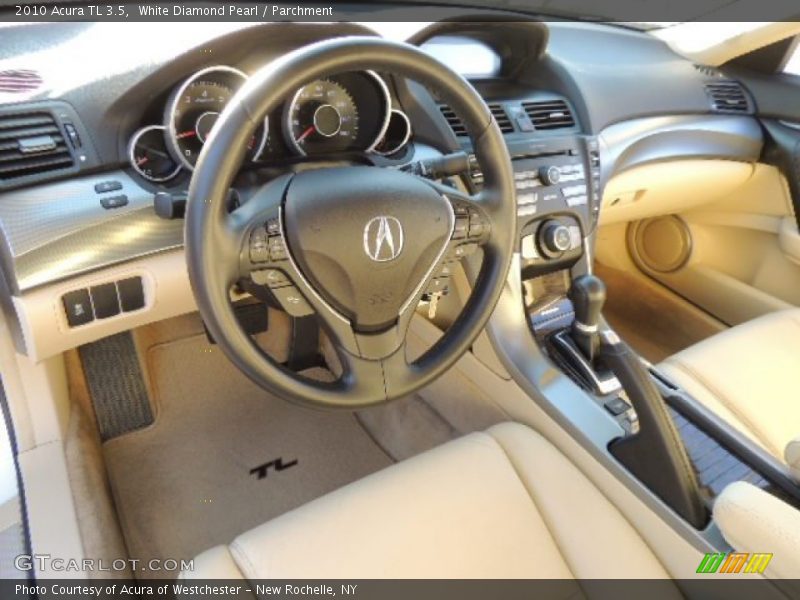 White Diamond Pearl / Parchment 2010 Acura TL 3.5