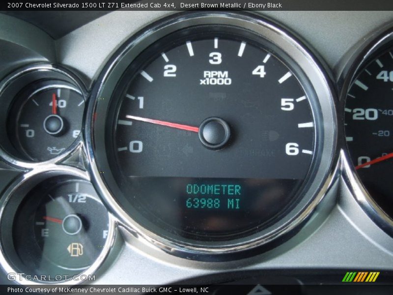 Desert Brown Metallic / Ebony Black 2007 Chevrolet Silverado 1500 LT Z71 Extended Cab 4x4
