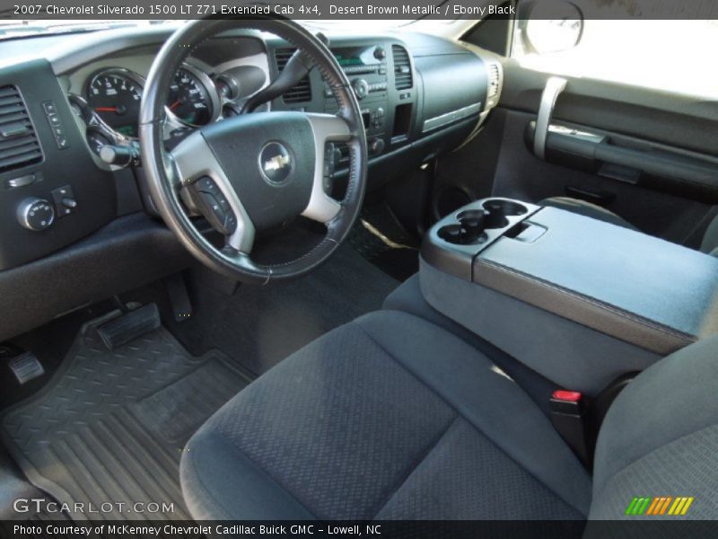 Desert Brown Metallic / Ebony Black 2007 Chevrolet Silverado 1500 LT Z71 Extended Cab 4x4