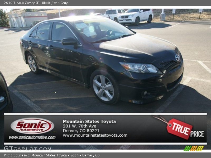 Black / Ash Gray 2010 Toyota Camry SE