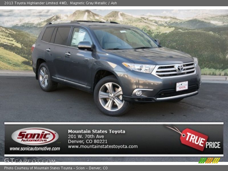 Magnetic Gray Metallic / Ash 2013 Toyota Highlander Limited 4WD