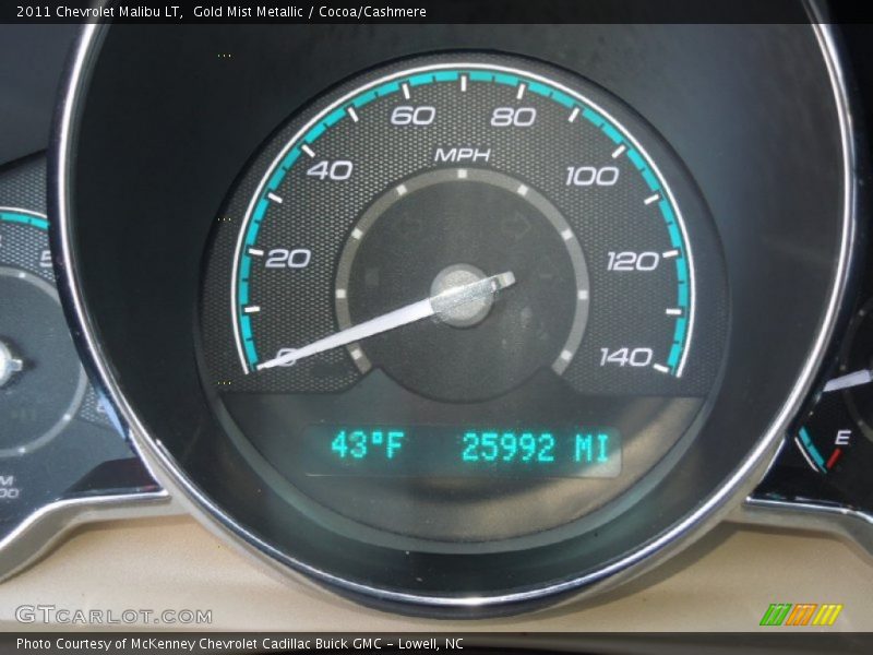 Gold Mist Metallic / Cocoa/Cashmere 2011 Chevrolet Malibu LT