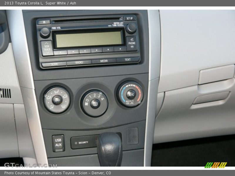 Super White / Ash 2013 Toyota Corolla L