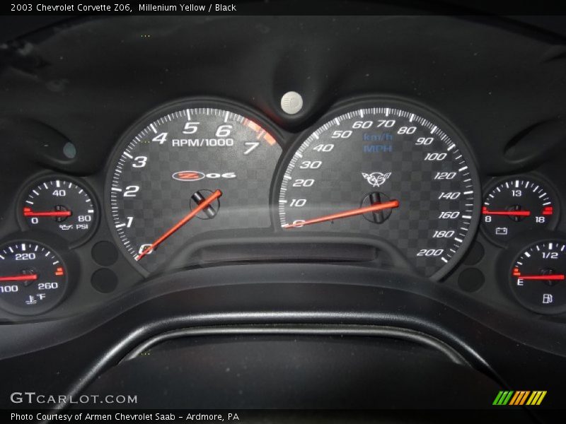 Millenium Yellow / Black 2003 Chevrolet Corvette Z06