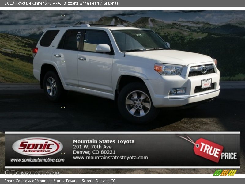 Blizzard White Pearl / Graphite 2013 Toyota 4Runner SR5 4x4