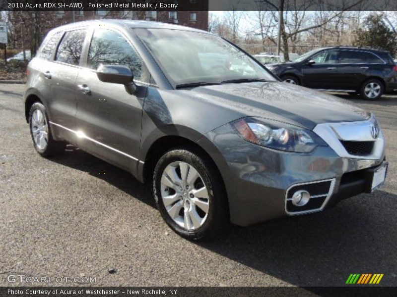 Polished Metal Metallic / Ebony 2010 Acura RDX SH-AWD