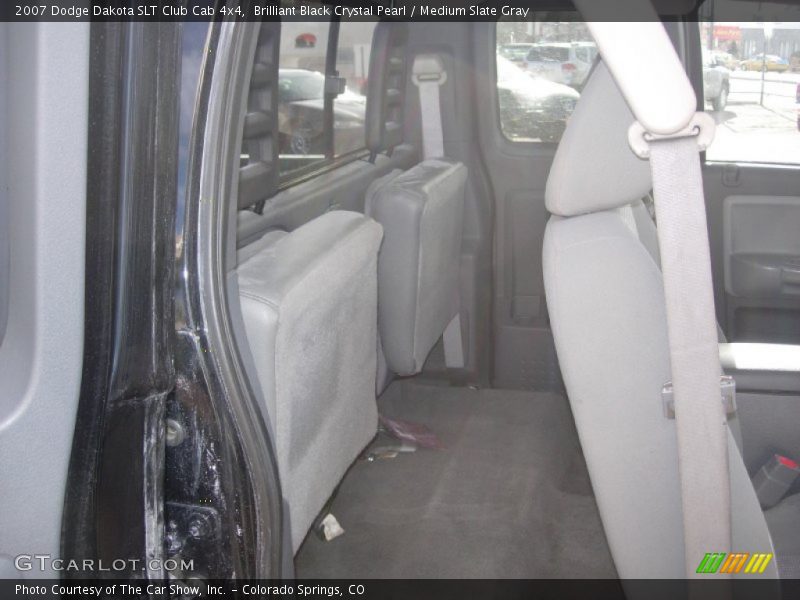 Brilliant Black Crystal Pearl / Medium Slate Gray 2007 Dodge Dakota SLT Club Cab 4x4