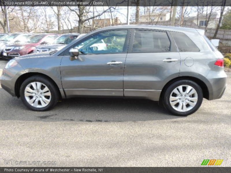Polished Metal Metallic / Ebony 2010 Acura RDX SH-AWD